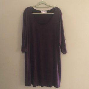 Burgundy Swing Dress 3X